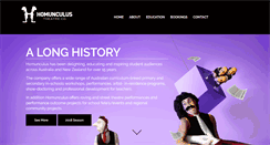 Desktop Screenshot of homunculustheatre.com.au